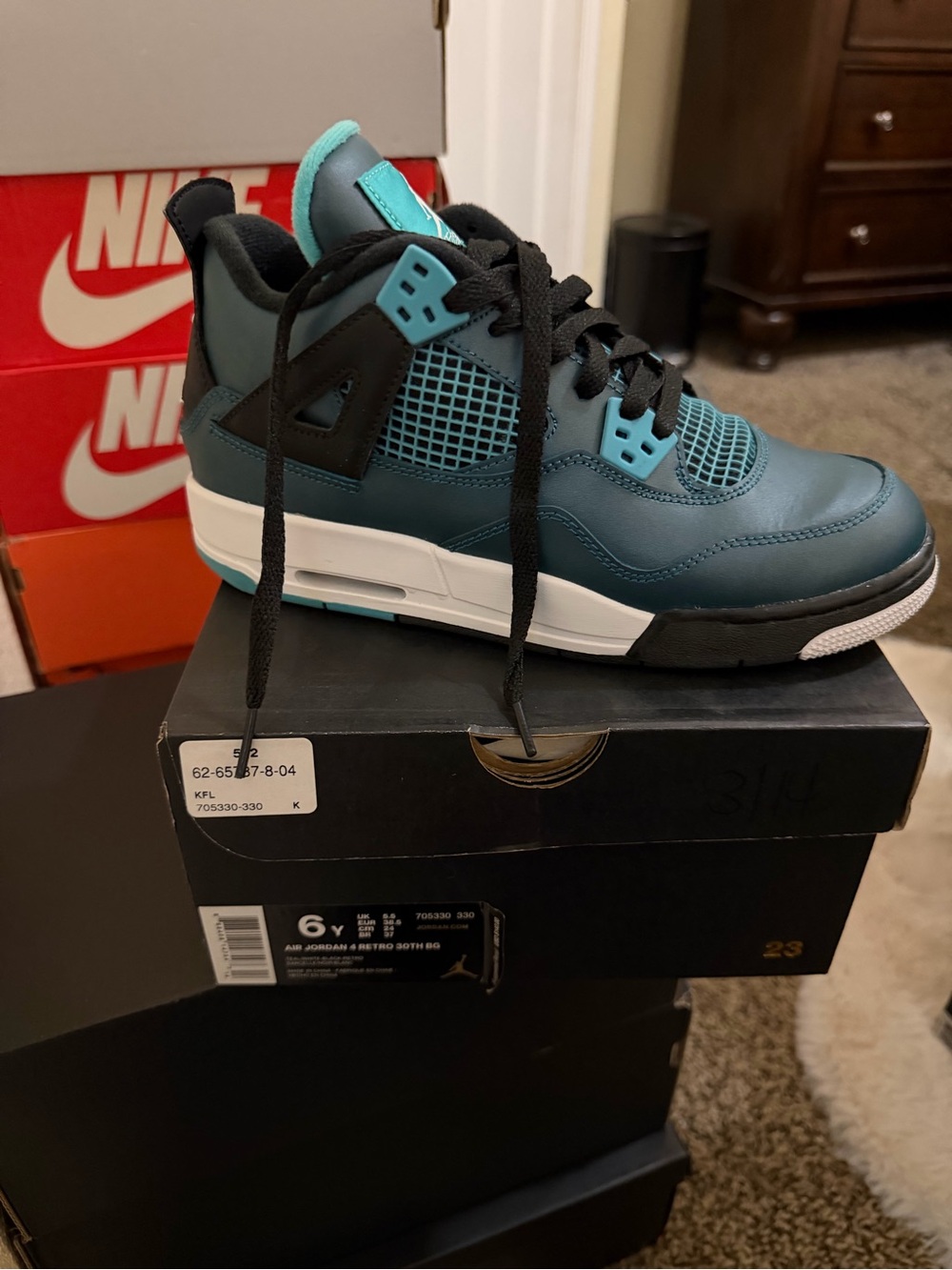 Jordan Basketball Sneakers in Teal and Black
